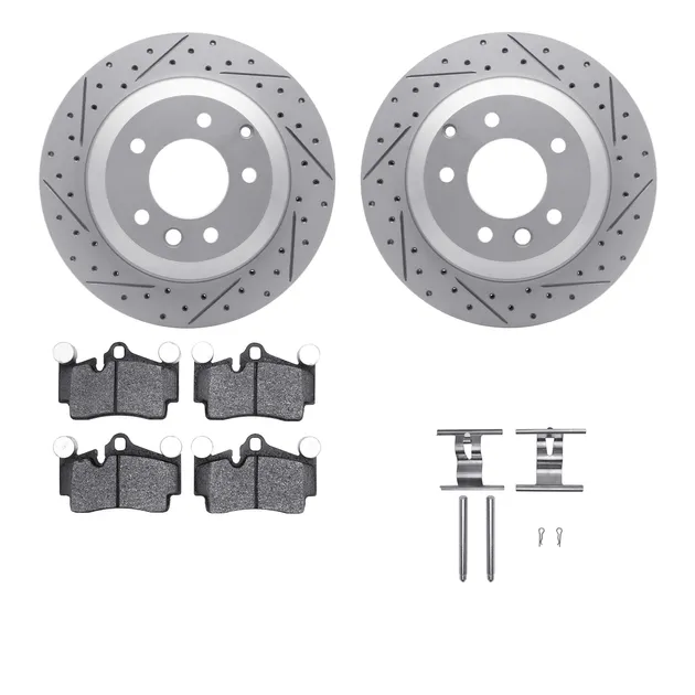 R1 Concepts WBTH1-74110 Brake Rotors - Carbon Coated - D/S W/ Euro Ceramic Pads & Hdw